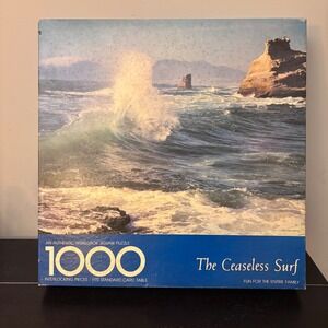 Springbok | The Ceaseless Surf | 1000 Piece Jigsaw Puzzle Vintage 1983 | Ocean